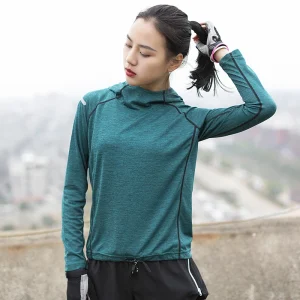 Fitness Thin Hooded Sportswear Women T Shirt Sport Yoga Shirts Top Quick-Dry Running long sleeve Shirt Sport Gym Clothes Jackets