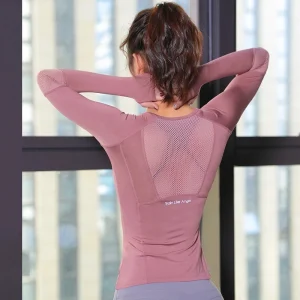 Women's Long Sleeve Top Yoga Shirts Running T-Shirt Workout Fitness Gym Sports Top Training Crop Top Solid colour