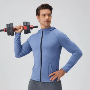 Sports jacket zipper stand up collar fitness suit long sleeved quick drying running fitness training jacket