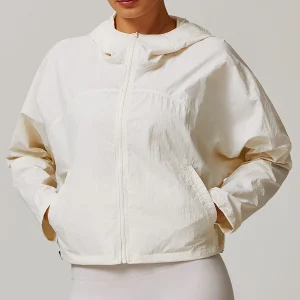 Yoga Long Sleeve Women's Hooded Jacket Fast Drying Top Sports Shirts Running Training Fitness Coat Push Up Crop Top Gym Clothes