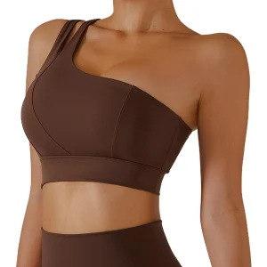 2024 New Yoga Skirt Set Women Workout Sport Gym Wear Suit High Wais Fitness Crop Top Female Tennis Sportswear One Shoulder Bra