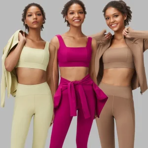 2/3 Pieces Solid Color Warm Stretch Athletic Fitness Legging Yoga Set Suit for Women Bra Zipper Jacket Female Workout Sportswear
