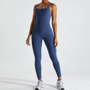 Yoga Jumpsuit Women Sports Jumpsuit Set Gym Sleeveless Fitness Suit Elastic Gym Workout Bodysuit Push-up Athletic Wear