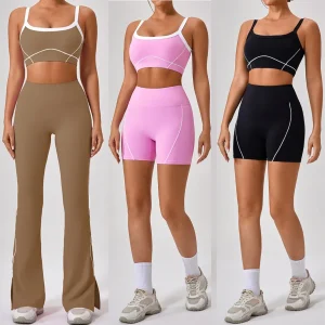 1/2 Piece Workout Suit Sports Bra Yoga Pant Gym Set Fitness Tracksuit Activewear