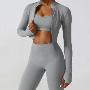 Sports Leggings Suit Yoga Set Workout Fitness Outfits Women Seamless Sportswear 3 Piece Gym Fitness Clothing Active Wear