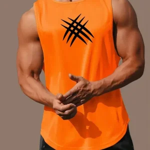 Summer Sleeveless Men's T-Shirt Fashion Braces Clothe pattern Print Casual O-Neck Outdoor Gym Clothing Man Pullover Sportswear